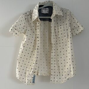 Sovereign Code Cream and Blue Patterned Shirt